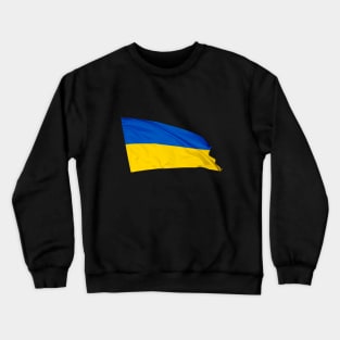 Waving flag of Ukraine Crewneck Sweatshirt